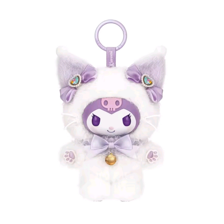산리오 샤이닝 미야오 미오 고양이 시리즈 시로네코 마스코트 키링--7