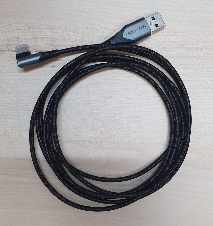 벤션 직조 고급형 90도 C타입 퀵차지 고속충전케이블 COE, 2m_7-2_47--2