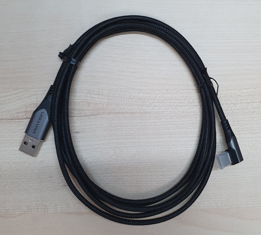 벤션 직조 고급형 90도 C타입 퀵차지 고속충전케이블 COE, 2m_7-3_46--2