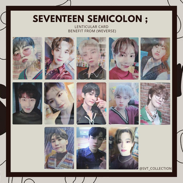 세븐틴 호시 민규 세미콜론 위버스샵 특전 렌티큘러 포카 포토카드 이미지