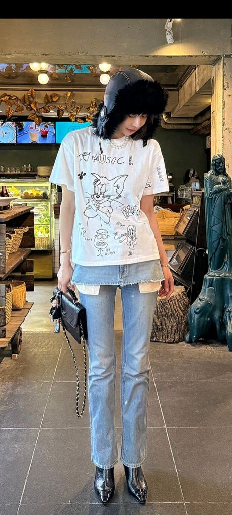 멜라밀라) 페이크퍼 트루퍼햇 (블랙/브라운)텍있는 새상품--9