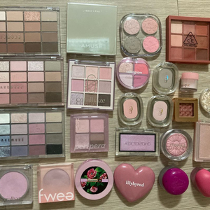 쿨톤 색조 화장품 (단종,섀도우,블러셔,글리터,하이라이터,틴트,립,세트) 이미지