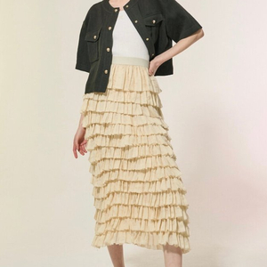 한섬 랑방 2023 린넨 크롭 자켓 88-98-165사이즈 이미지