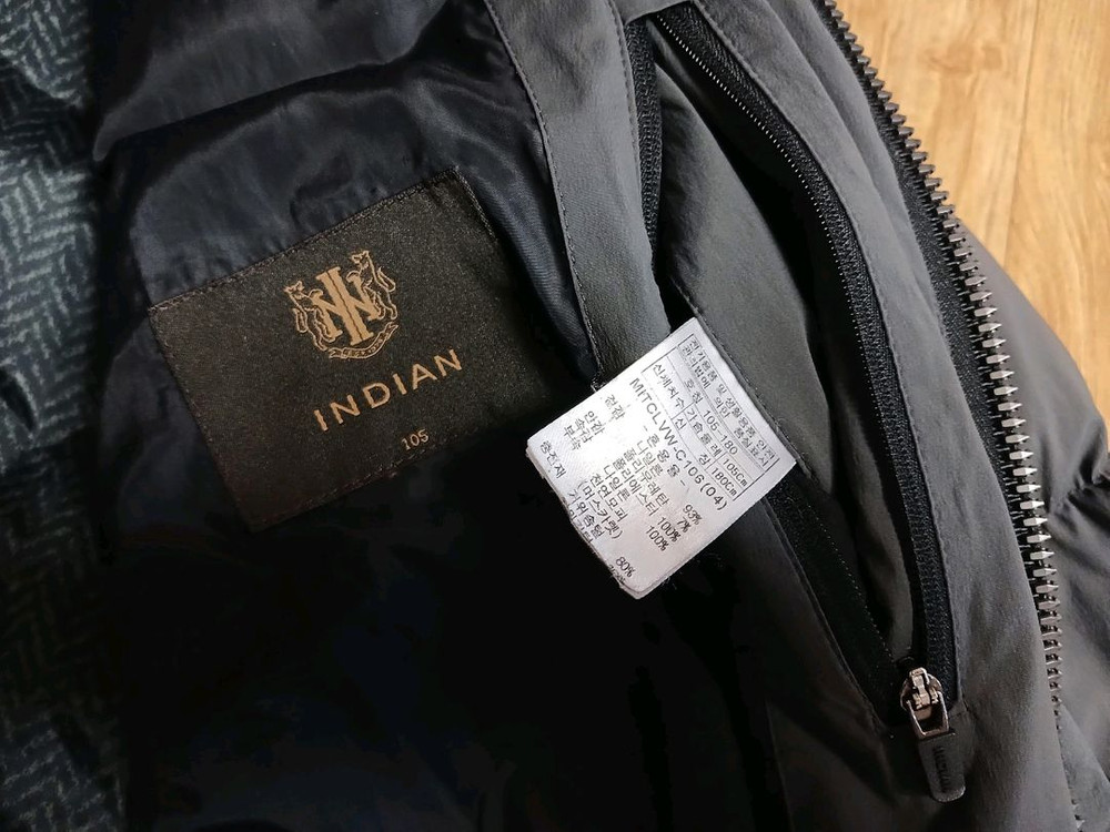 인디안(정품) 남성 구스 다운 자켓 (차콜 105) (상태 깨끗하고 좋아요)--8