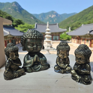 앤틱 골드 동자스님 석고 방향제 4종 세트 신제품