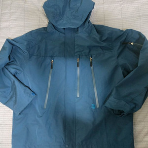 트래블 3 레이어 써밋 후드 윈드 브레이커 사파이어 블루 M사이즈+ 드로우핏 롱슬리브 화이트 M사이즈