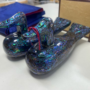 명품나전 자개 원앙 한 쌍 (장태복 명장)