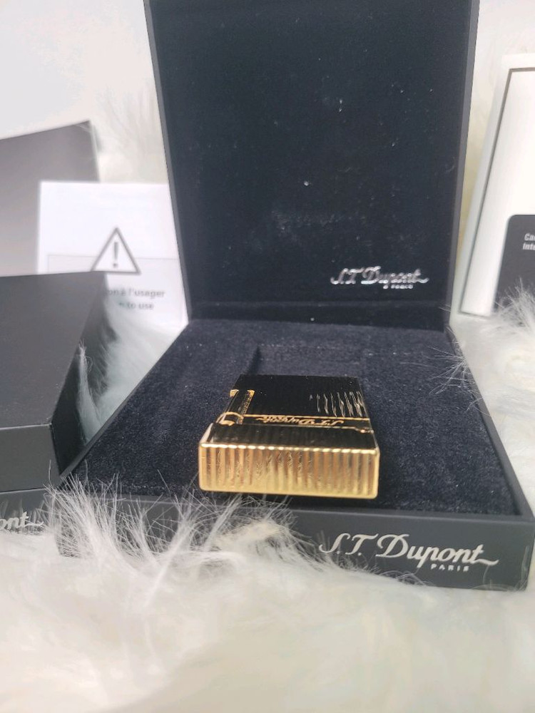 [풀구성] 듀퐁라이터 라인2 신형 ca16827 스트라이프 금장 쌍불 듀퐁 라이타--6