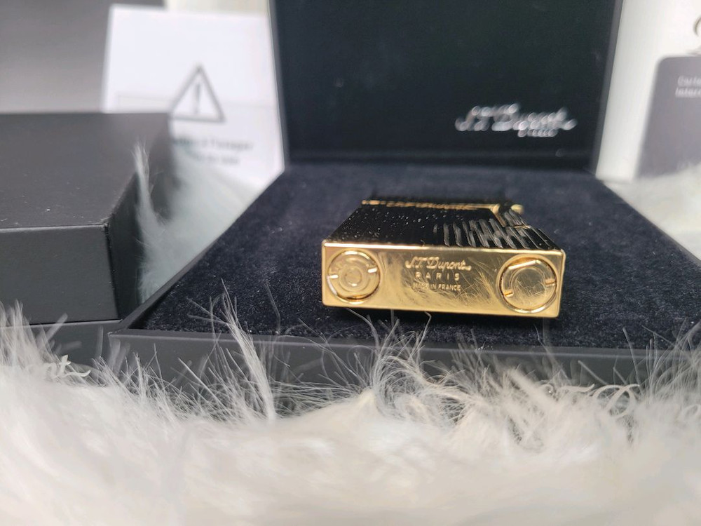 [풀구성] 듀퐁라이터 라인2 신형 ca16827 스트라이프 금장 쌍불 듀퐁 라이타--7