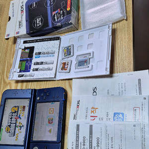 뉴 닌텐도 3ds XL 박스셋+칩 4개 팝니다