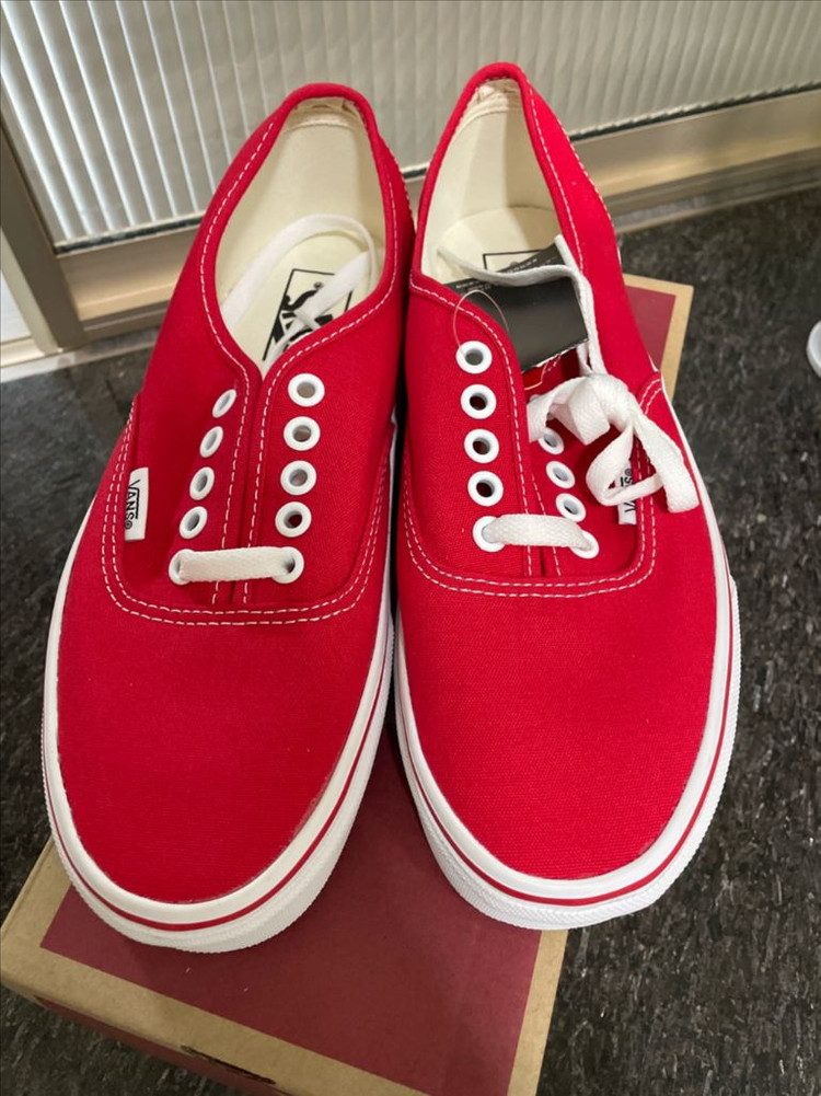 (245)반스 어센틱 레드 스니커즈--2