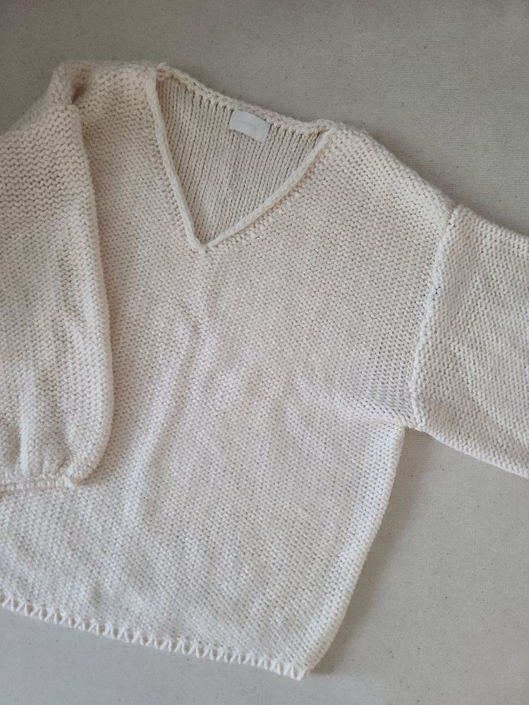 츄니토리 오버핏 루즈핏 브이넥 니트 스웨터 아이보리 / 자라 망고 H&M 유니클로 FYEO 비아플레인 아르켓 코스--2