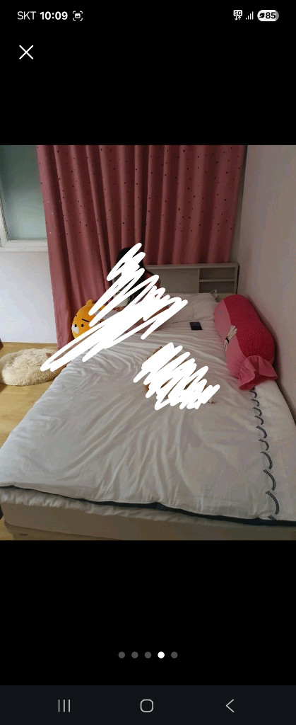 키즈 수납장 책상 침대 세트 이미지