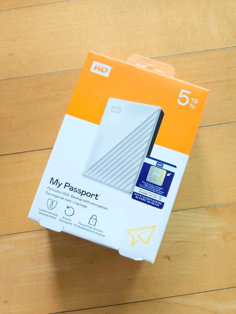 WD 5TB 5테라 외장하드 웨스턴디지털 새상품--1