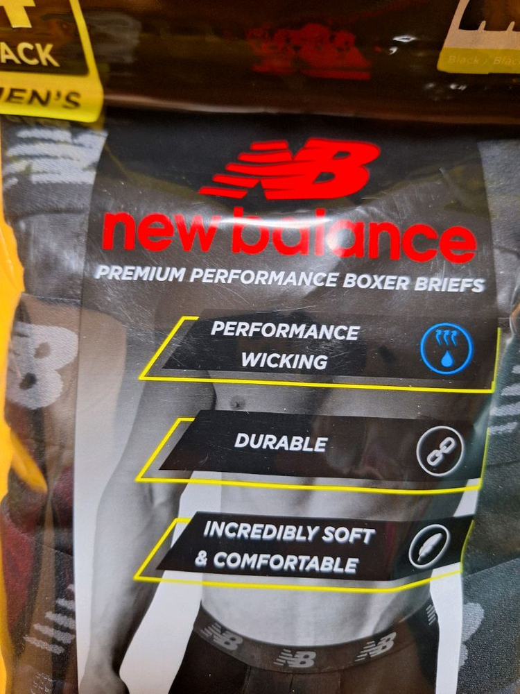뉴발란스 프리미엄 복서 브리프 팬티 4팩--1