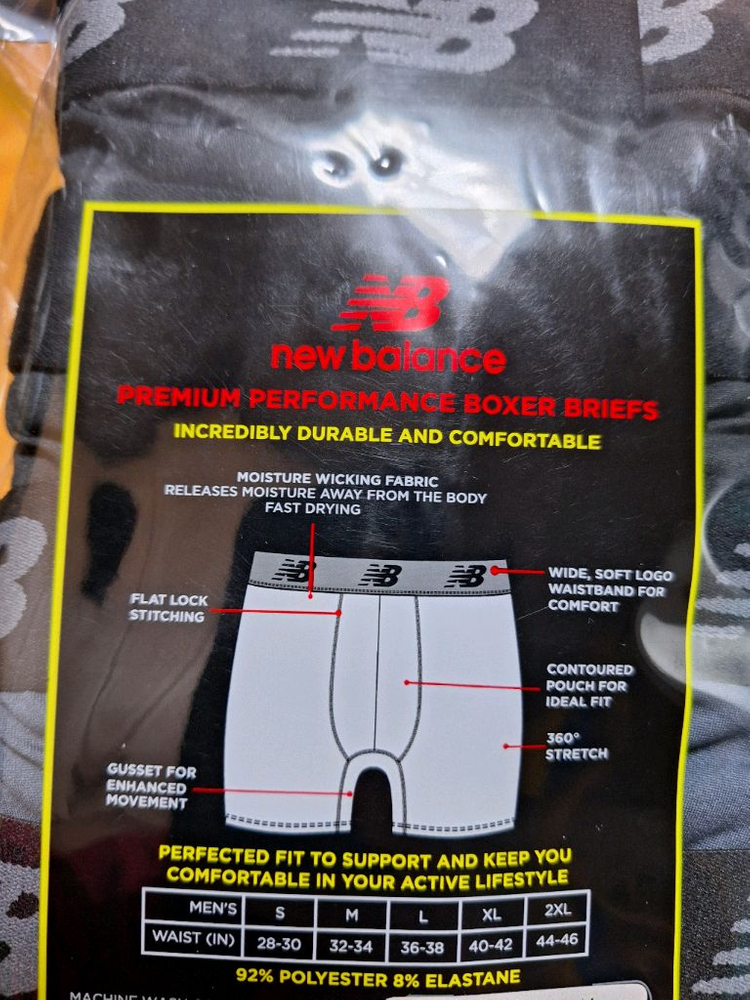 뉴발란스 프리미엄 복서 브리프 팬티 4팩--3