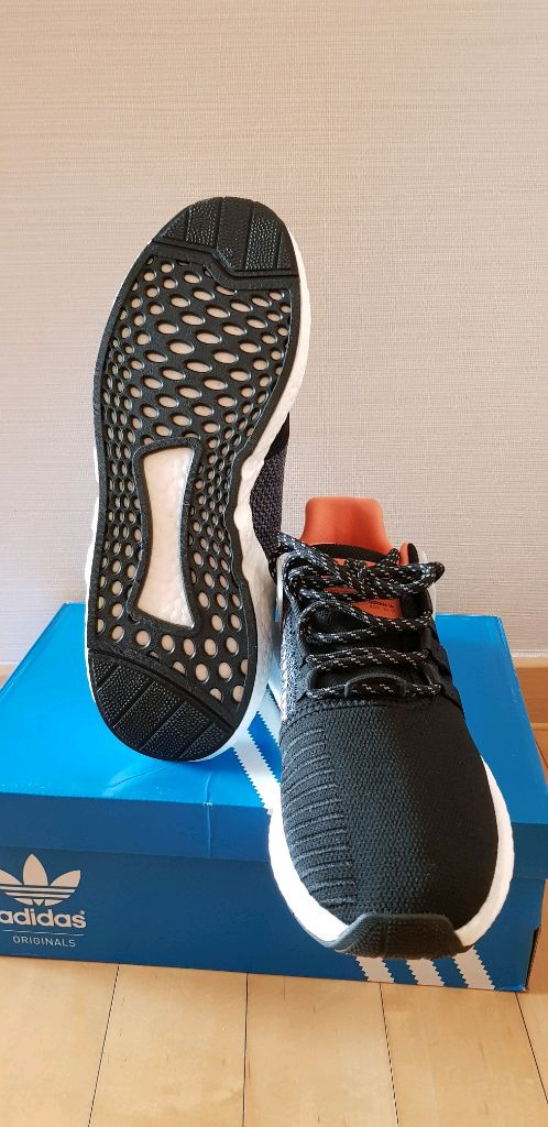 아디다스 EQT 93/17 부스트 블랙오렌지 새상품--5