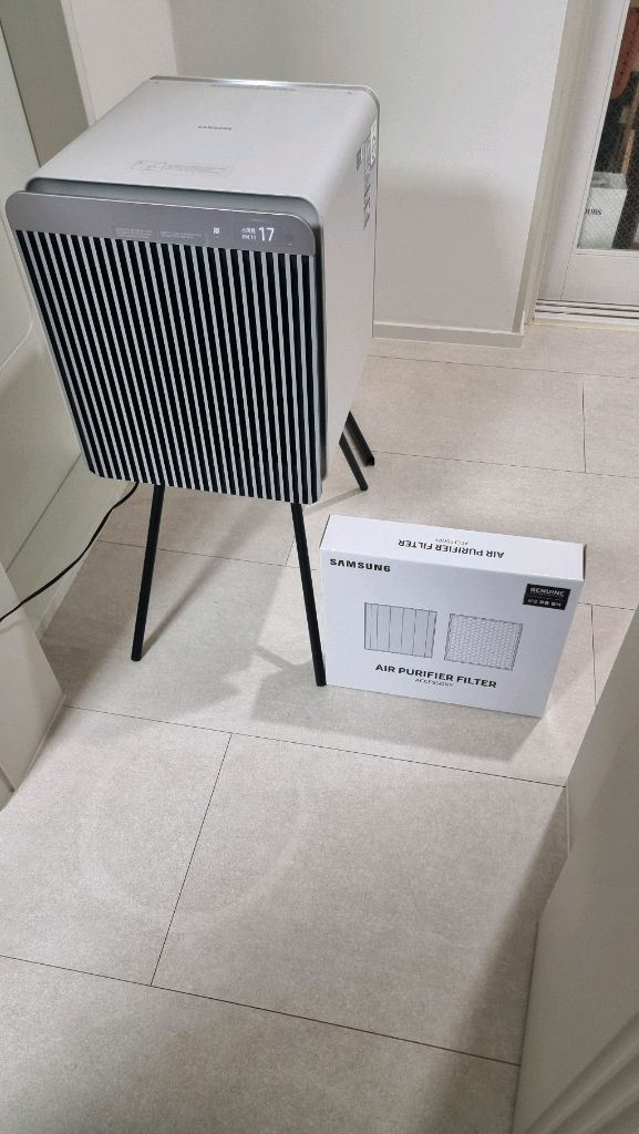 삼성 비스포크 무풍큐브에어 공기청정기 스탠드와 정품필터--0