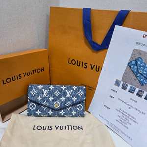 [새상품급] 루이비통 모노그램 데님 사라월렛 장지갑