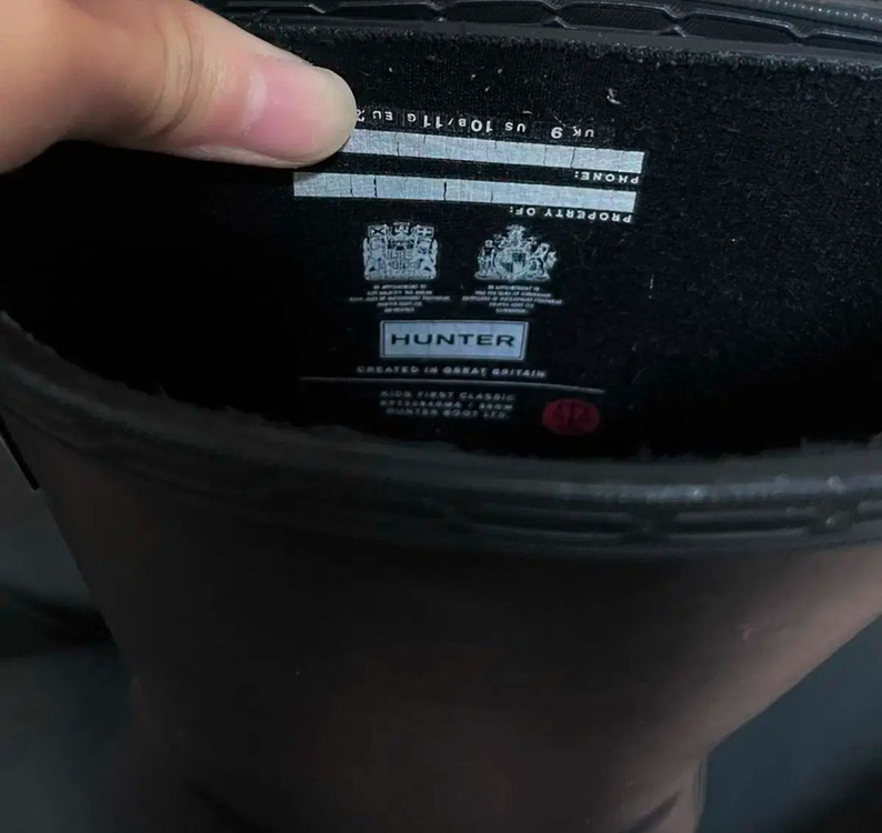 [정품] UK9 헌터 키즈용 레인부츠 블랙 - 150size--1