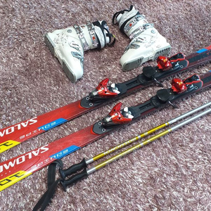 살로몬 스키 세트(스키 150cm, 부츠 240-245mm)