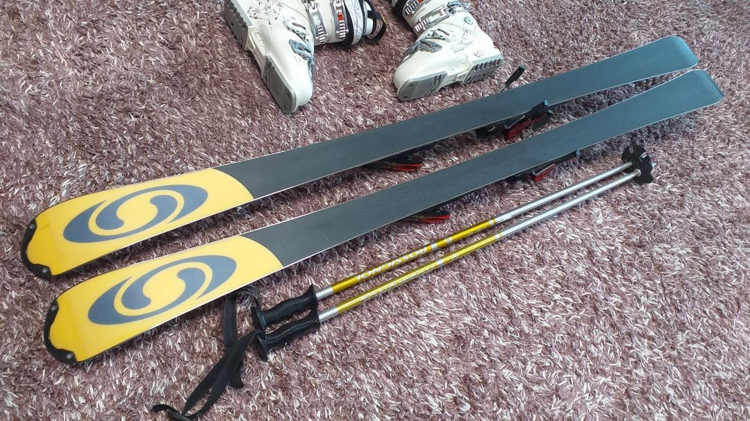 살로몬 스키 세트(스키 150cm, 부츠 240-245mm) 이미지