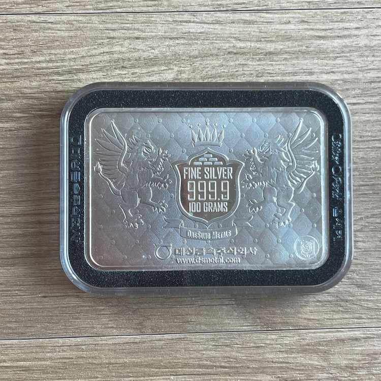 (한정판) 대성 100g 실버바(이중섭 흰소) 판매 또는 골드바 교환--2