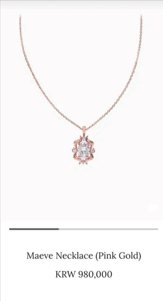 그레이스유 목걸이 14k 모이사나이트--1