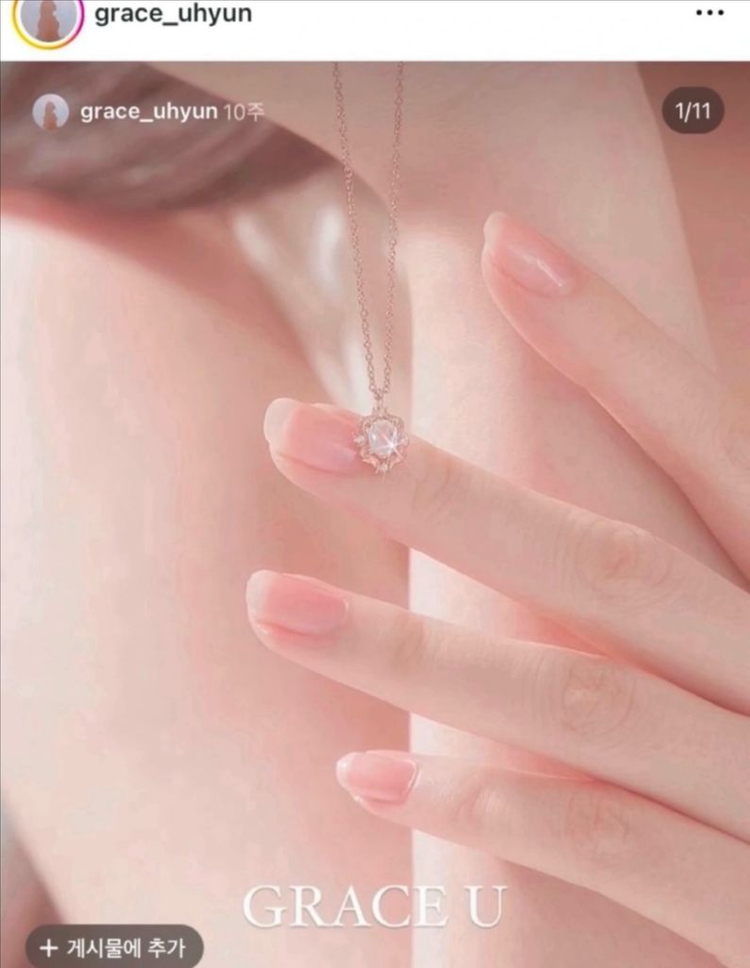 그레이스유 목걸이 14k 모이사나이트--5