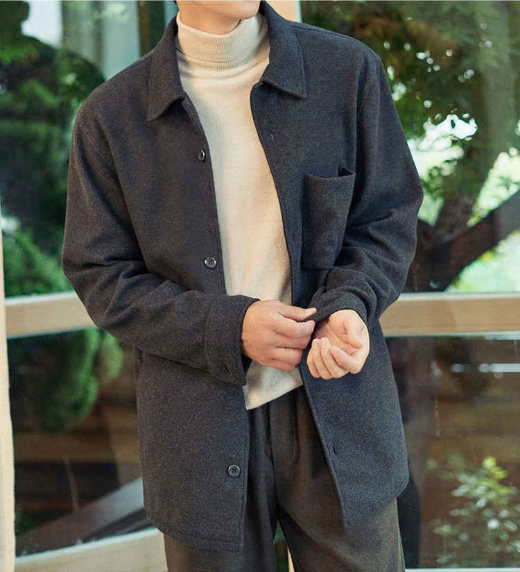 에디바우어105 차콜 남성 점퍼 자켓 저지 셔츠 새상품--1