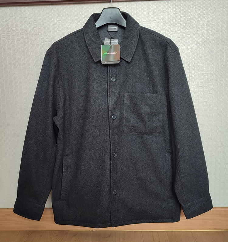 에디바우어105 차콜 남성 점퍼 자켓 저지 셔츠 새상품--2