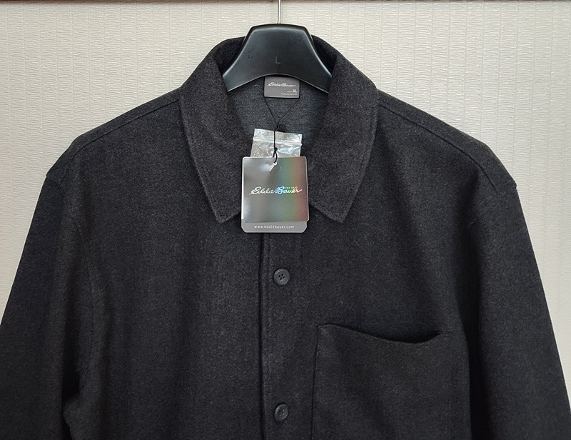 에디바우어105 차콜 남성 점퍼 자켓 저지 셔츠 새상품--6