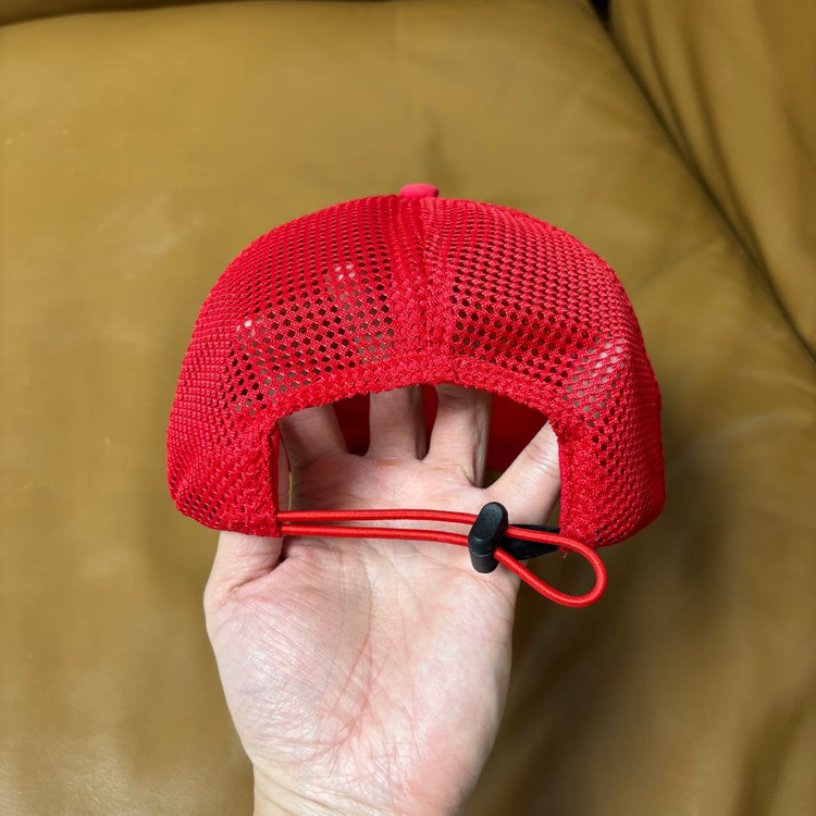 알렉스 조노 아이 디그 러닝 레드 메쉬 트러커 햇 레드--6