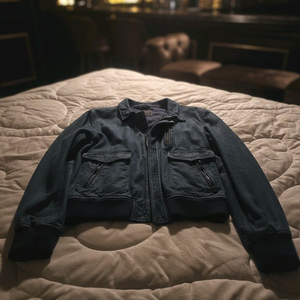 에스티 듀퐁(S.T. Dupont) 최고급 블루종 가죽자켓 데님스타일