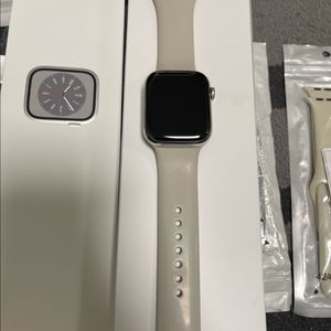 애플워치8 45mm 셀룰러+GPS 실버 스테인리스 스틸