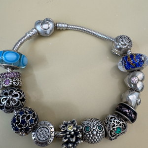 판도라 풀참 팔찌, 실버팔찌 + 참 14개