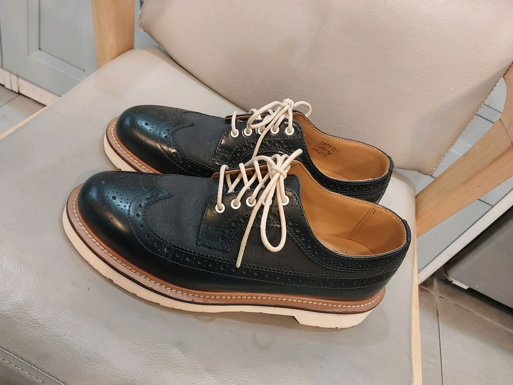 닥터마틴 알프레드 네이비 옥스포드 윙팁 더비 구두 250mm 남성--9