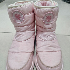 헤지스키즈 패딩부츠 핑크 200 상태좋음