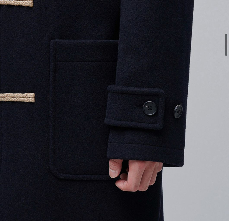 무신사 스탠다드 캐시미어 블렌드 오버사이즈 더플 코트 네이비 L--3