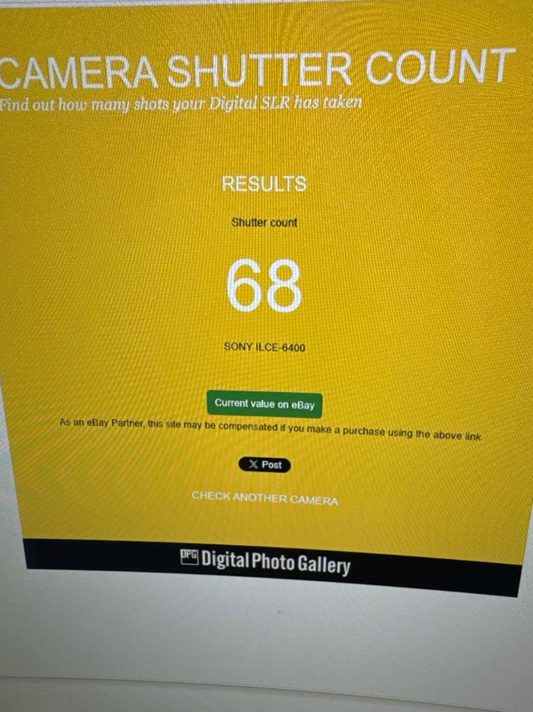 소니a6400카메라 16-50렌즈 포함 컷수68--2