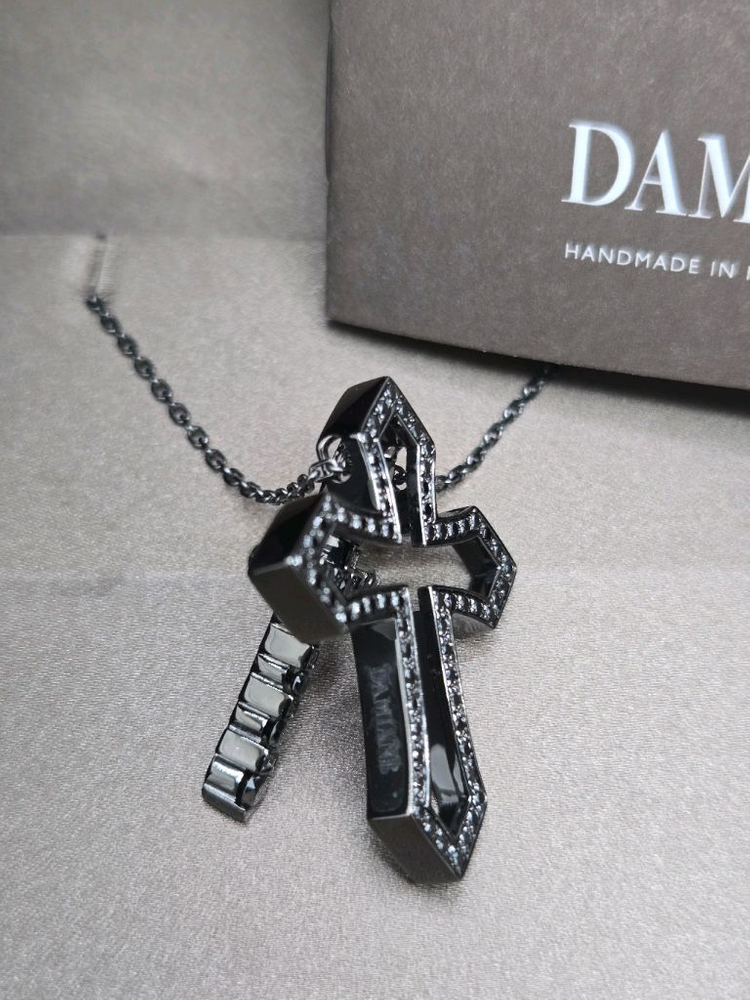 다미아니크라운목걸이 30개한정판18K올블랙 풀구성--5