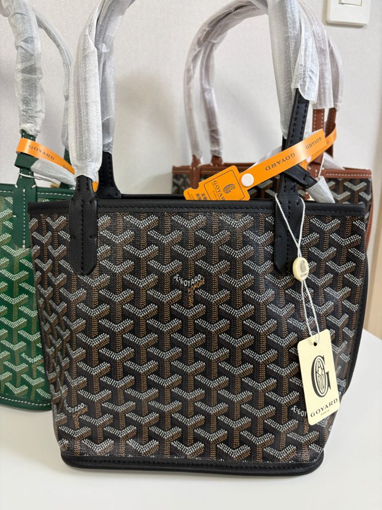 앙주 도트백 그레이 블랙 탄 그린--5