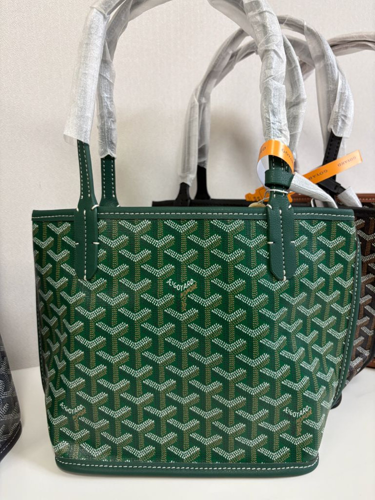 앙주 도트백 그레이 블랙 탄 그린--6