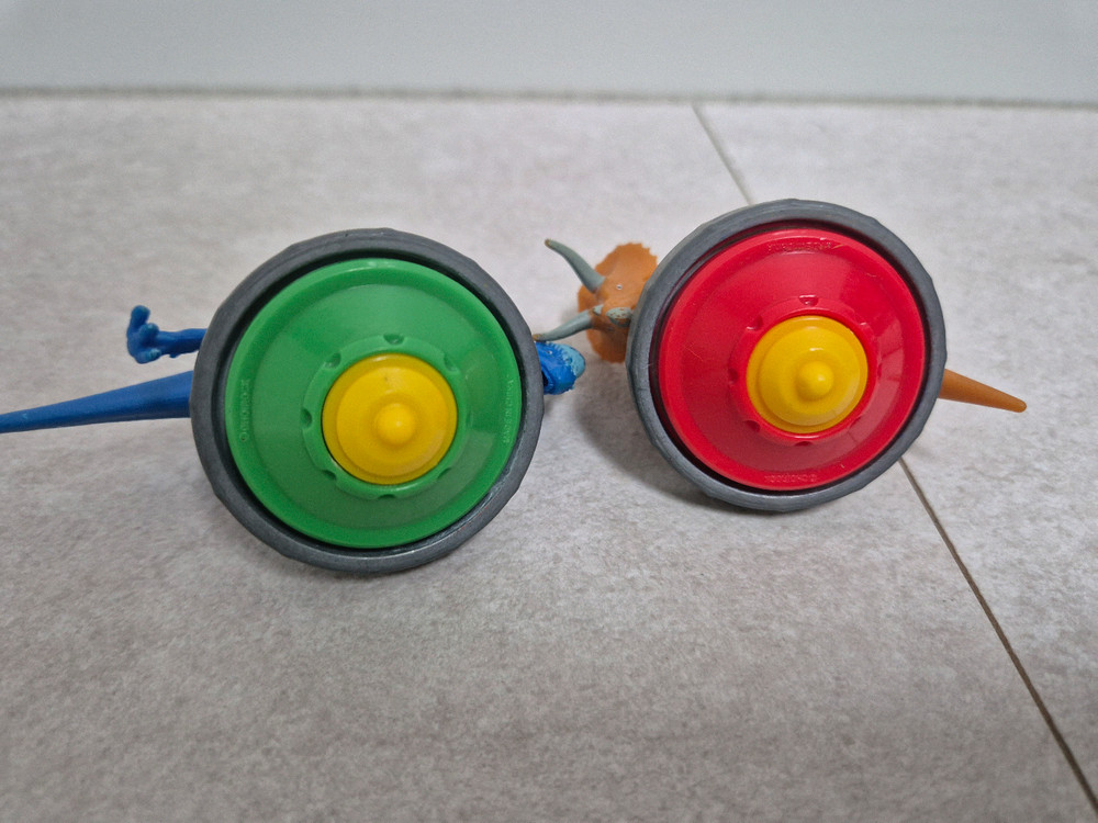 공룡메카드 공룡배틀팽이 2종 일괄 파키케 트리케라--3