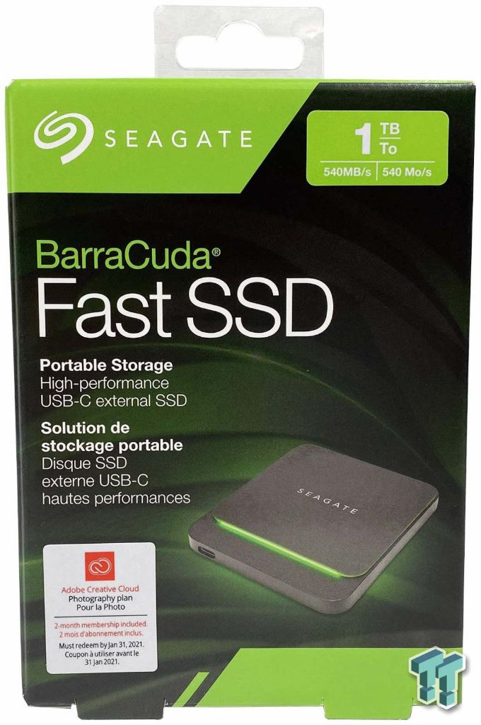 씨게이트 바라쿠다 Fast SSD 1TB 외장하드 이미지