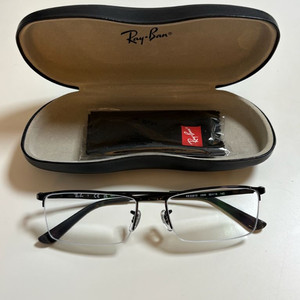 레이벤 RB6281D 2509 블랙 반무테 안경