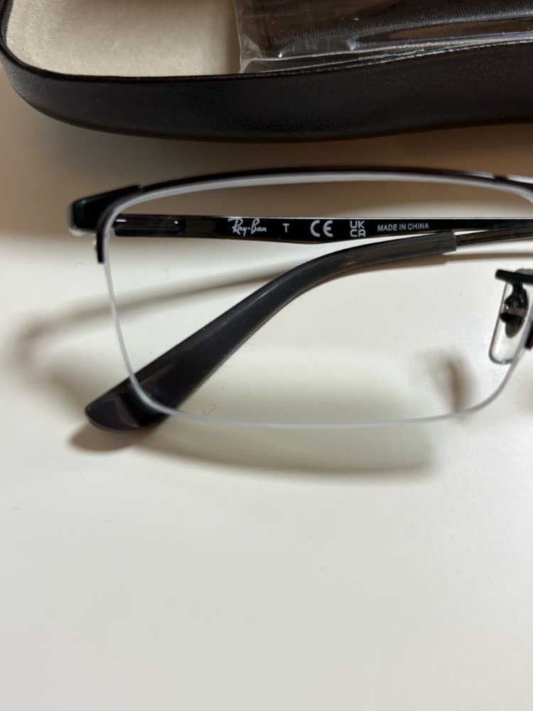 레이벤 RB6281D 2509 블랙 반무테 안경--3