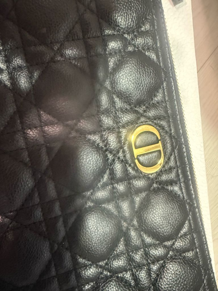 디올 카로 클러치백 라지 블랙--3