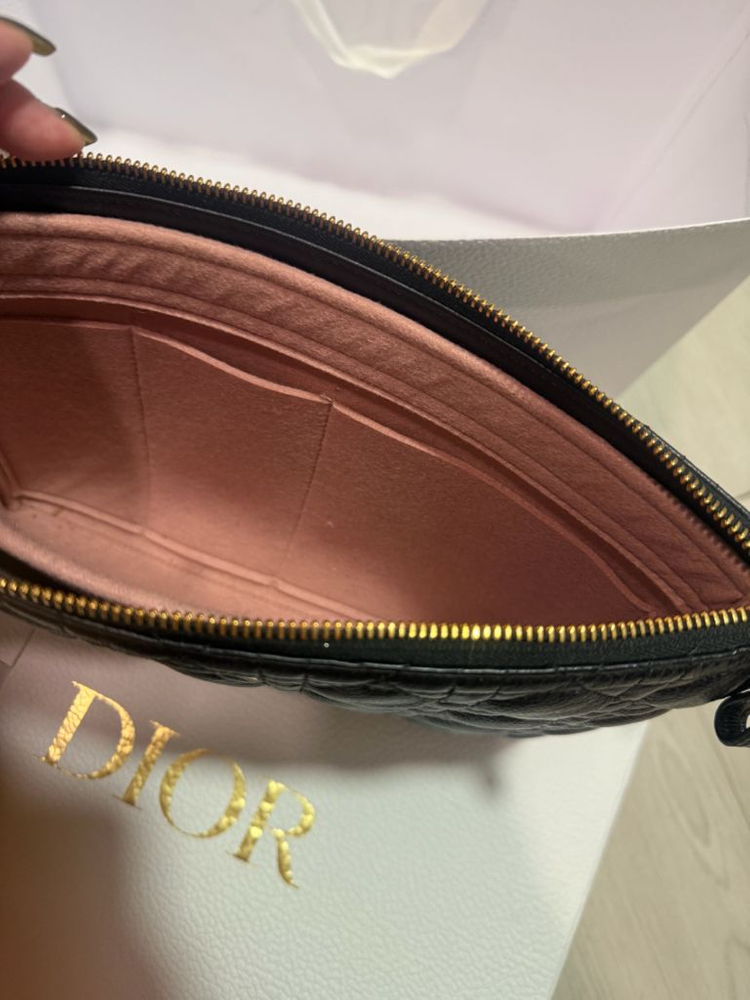 디올 카로 클러치백 라지 블랙--5