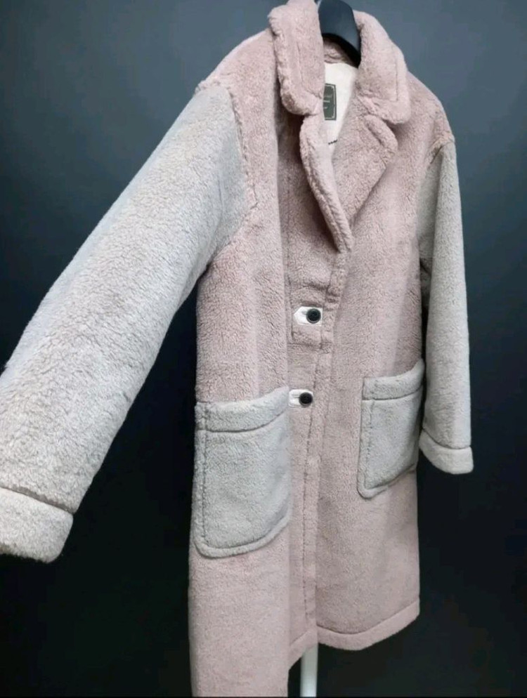 새 써스데이아일랜드 부클 테디베어 롱 코트 66 이미지